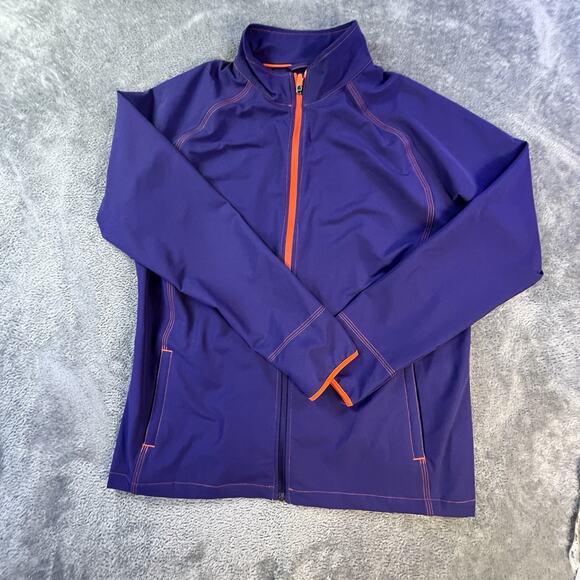 Slazenger Jacket Mens XL Golf Zip Up Blue Orange - Picture 1 of 10